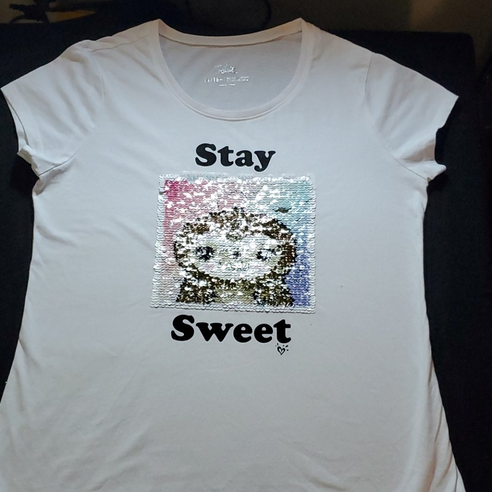 REVERSIBLE SEQUINS  GRAPHIC TEE